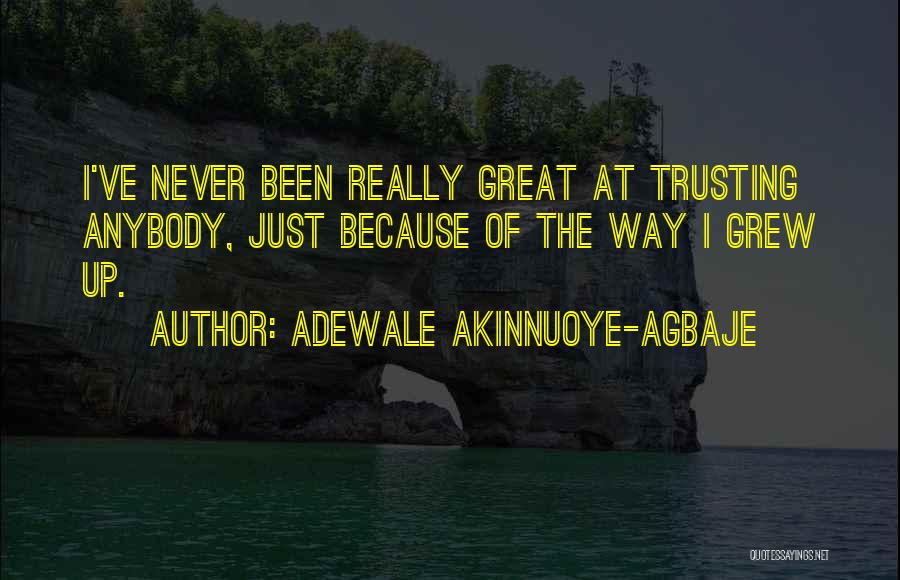 I've Grew Up Quotes By Adewale Akinnuoye-Agbaje