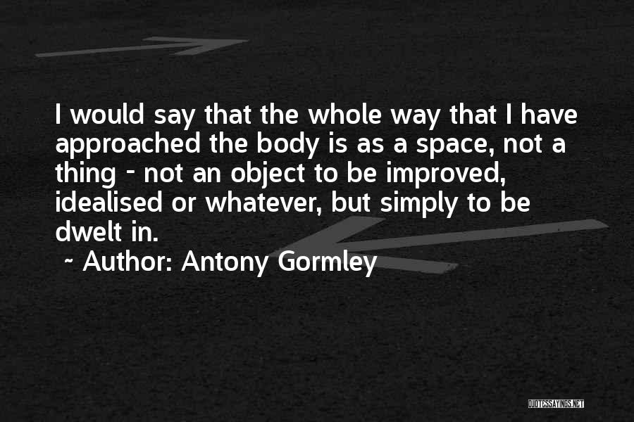 I've Improved Quotes By Antony Gormley