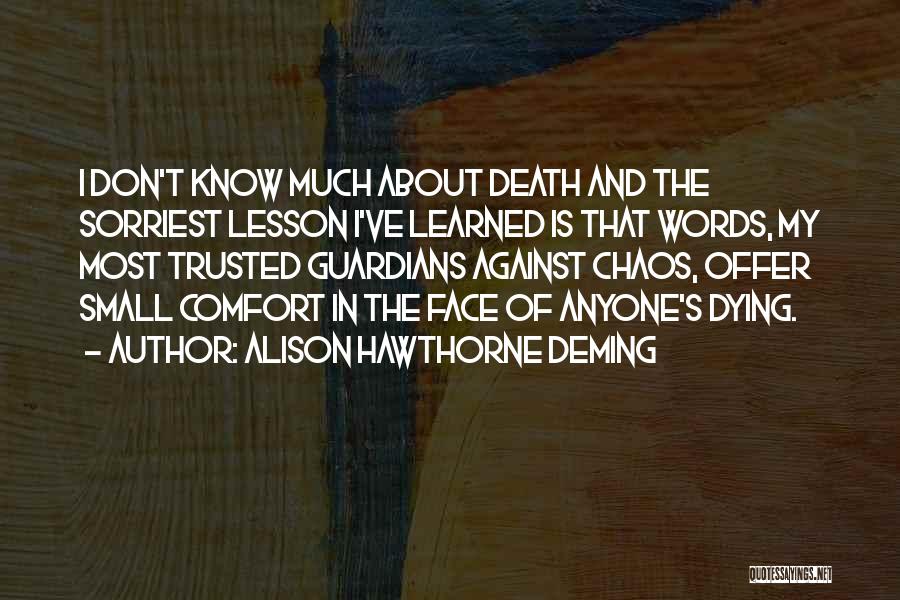 I've Learned My Lesson Quotes By Alison Hawthorne Deming