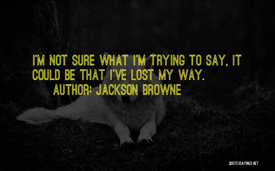 I've Lost My Way Quotes By Jackson Browne