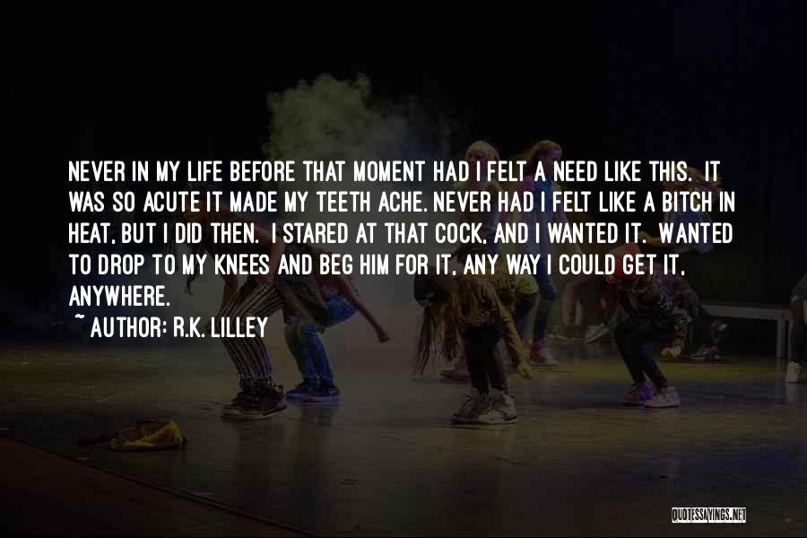 I've Never Felt Like This Before Quotes By R.K. Lilley