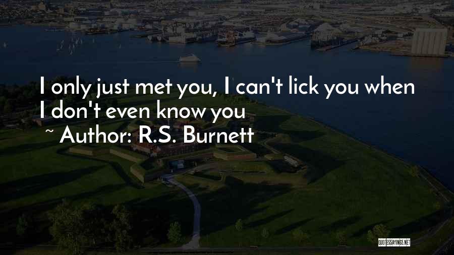 I've Only Just Met You Quotes By R.S. Burnett