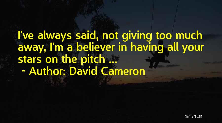 I've Said Too Much Quotes By David Cameron