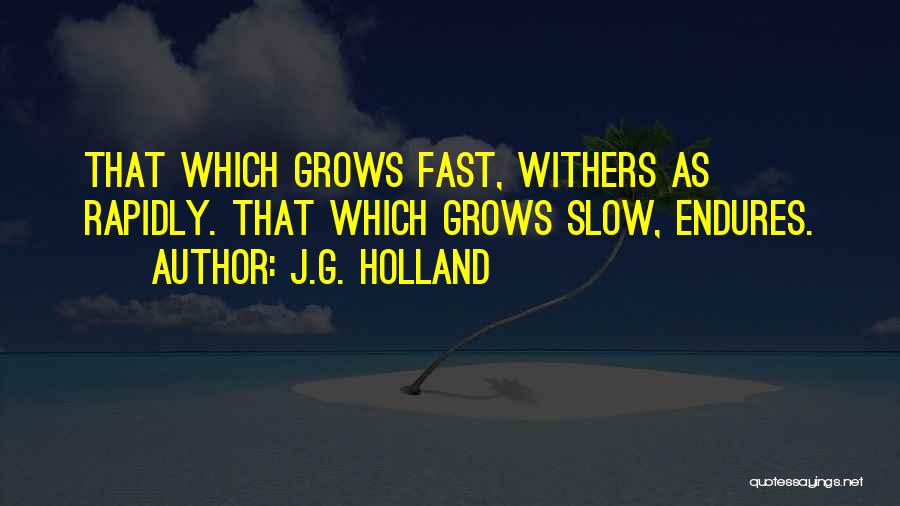 J.G. Holland Quotes 2079172