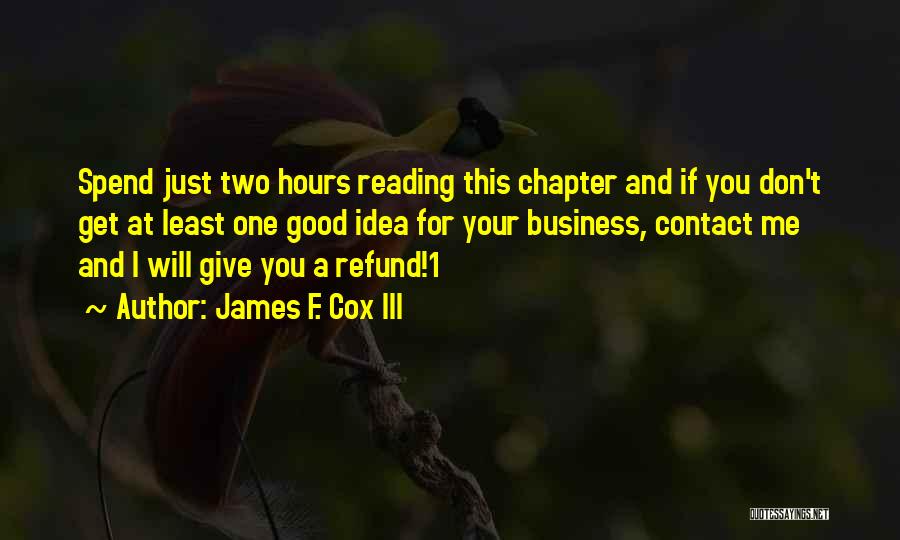 James Chapter 1 Quotes By James F. Cox III