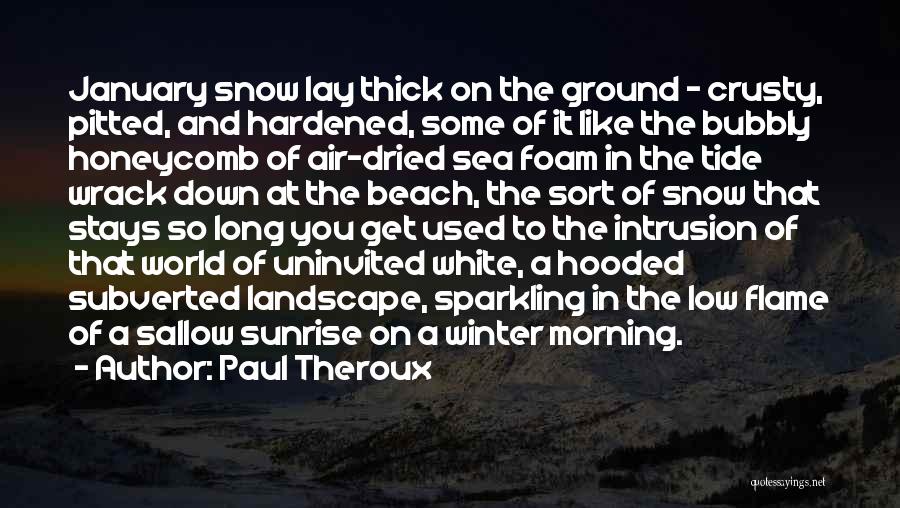 January Snow Quotes By Paul Theroux