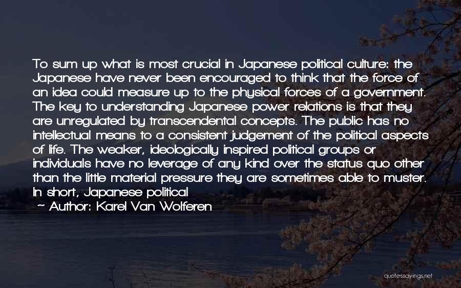 Japan Culture Quotes By Karel Van Wolferen