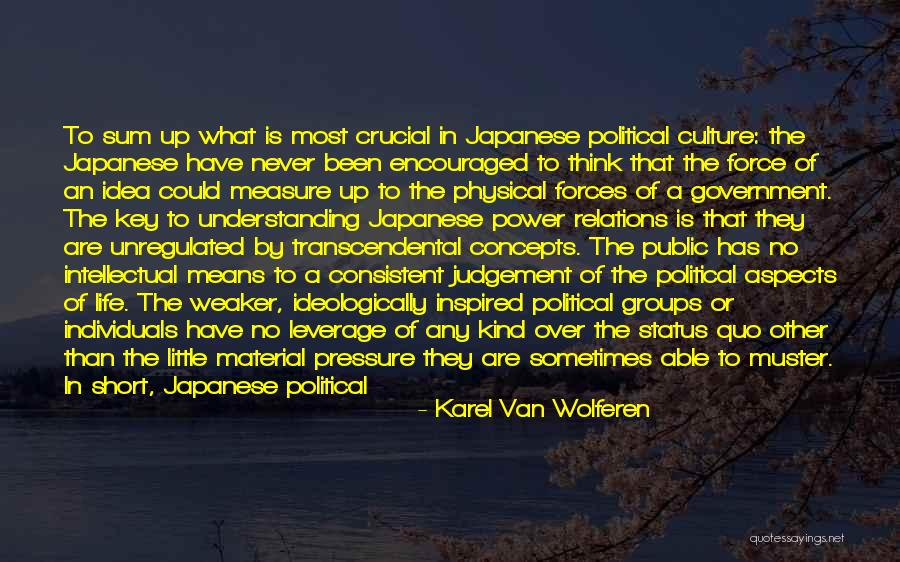 Japanese Culture Quotes By Karel Van Wolferen