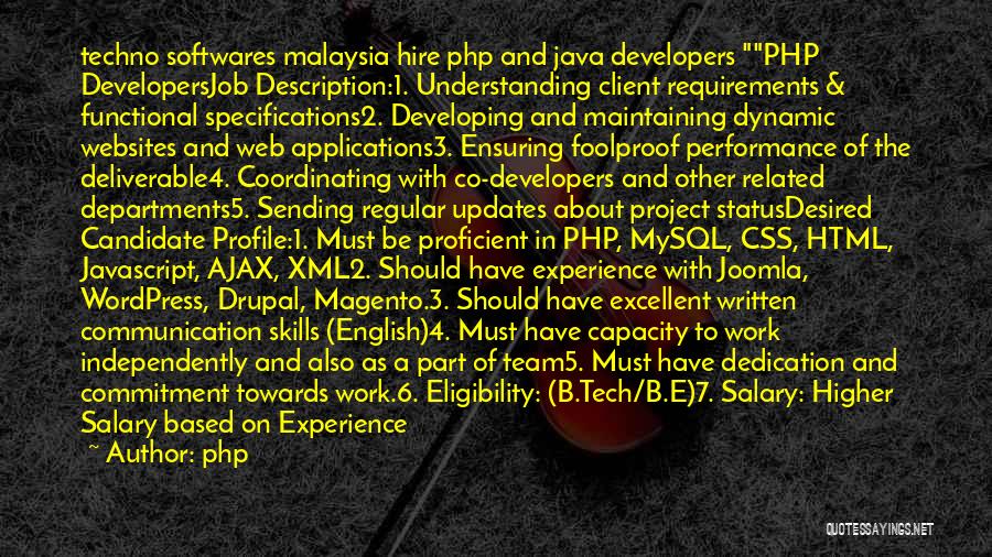 Java Developers Quotes By Php