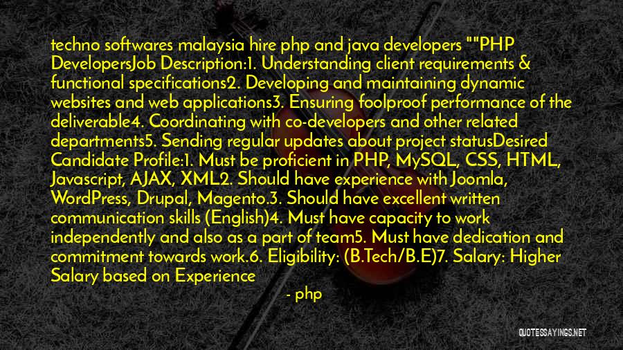 Java Developers Quotes By Php