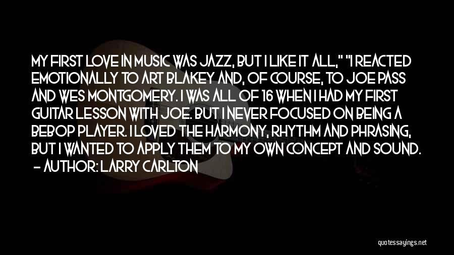 Jazz Rhythm Quotes By Larry Carlton