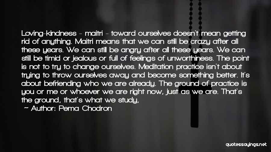 Jealous With Me Quotes By Pema Chodron