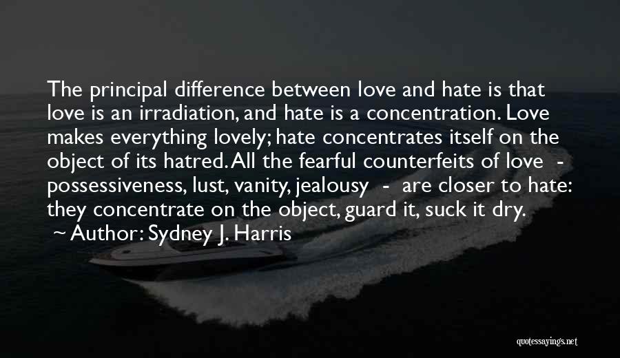 Jealousy And Hate Quotes By Sydney J. Harris