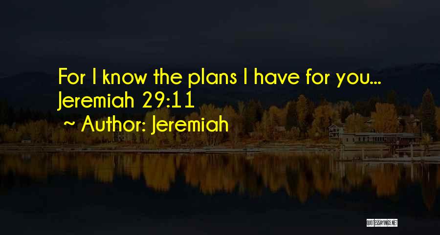 Jeremiah 29 11 Quotes By Jeremiah