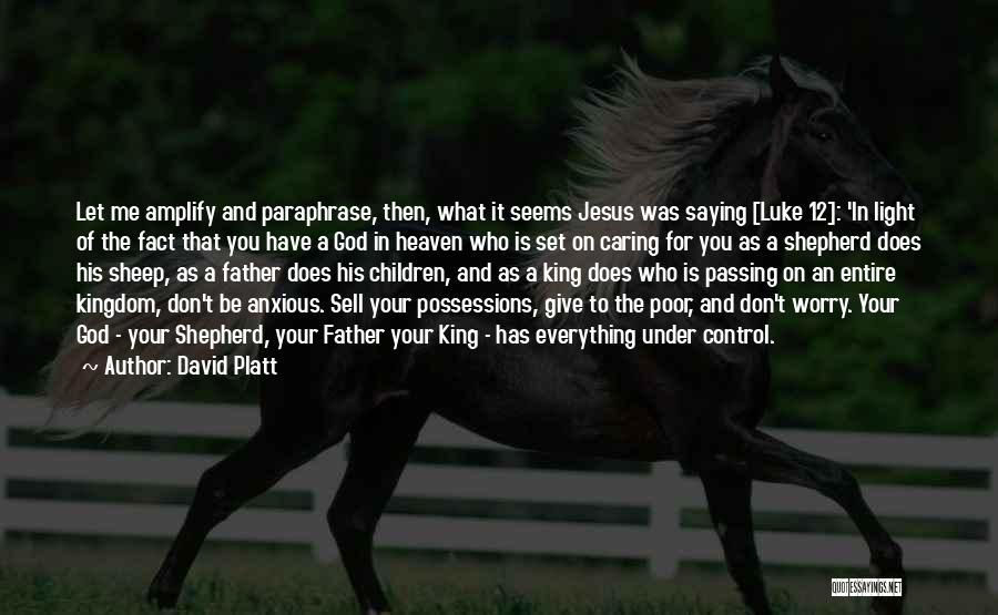 Jesus As Shepherd Quotes By David Platt