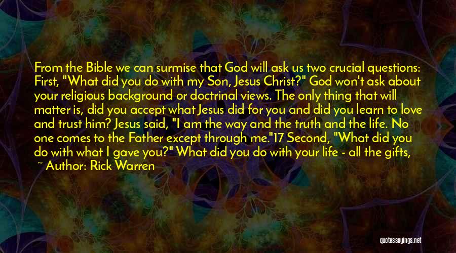 Jesus Christ Bible Quotes By Rick Warren