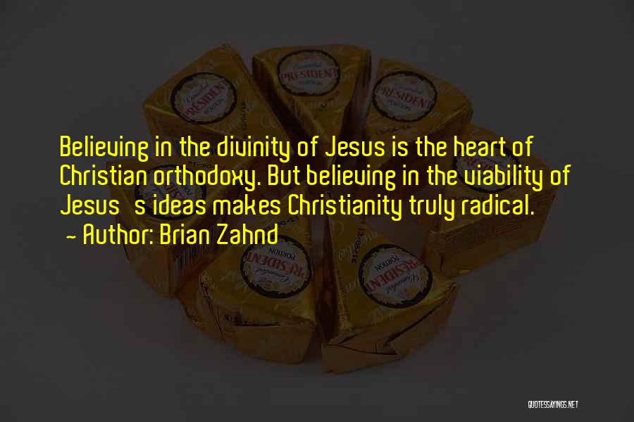 Jesus' Divinity Quotes By Brian Zahnd