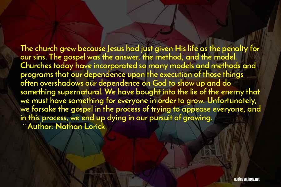 Jesus Dying For Our Sins Quotes By Nathan Lorick