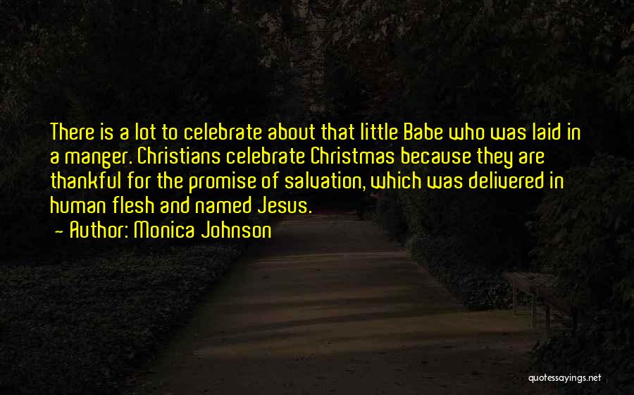 Jesus In The Manger Quotes By Monica Johnson