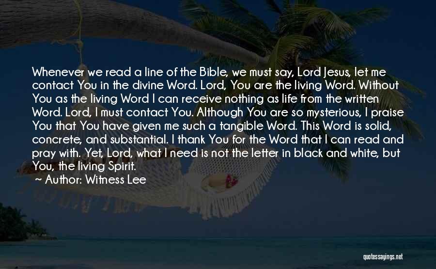 Jesus Is Lord Bible Quotes By Witness Lee