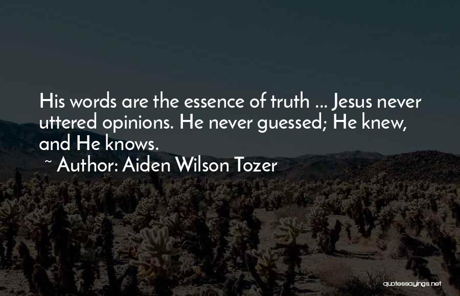 Jesus Knows Quotes By Aiden Wilson Tozer
