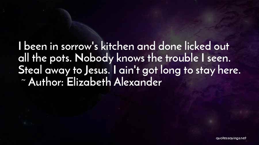 Jesus Knows Quotes By Elizabeth Alexander