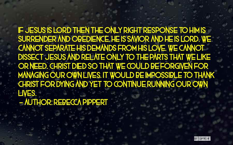 Jesus Our Savior Quotes By Rebecca Pippert