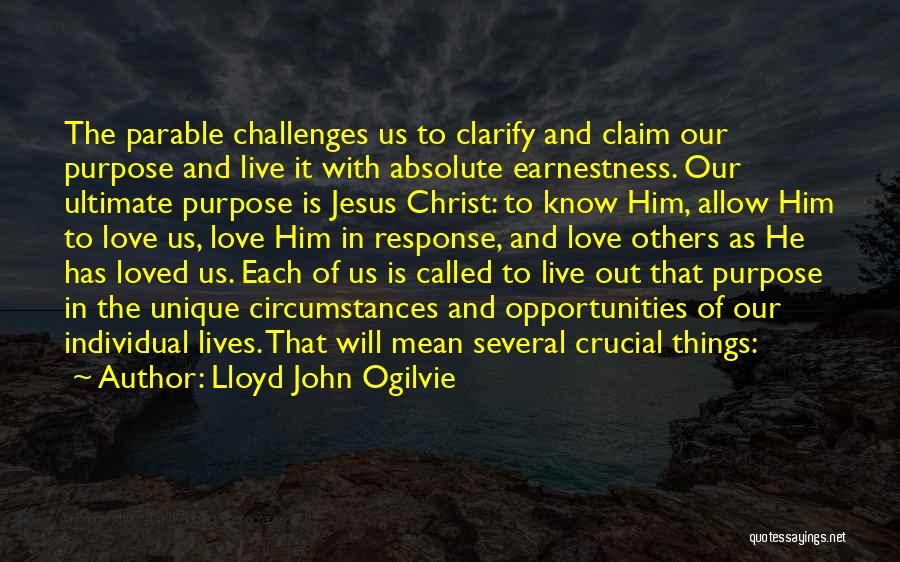 Jesus Parable Quotes By Lloyd John Ogilvie