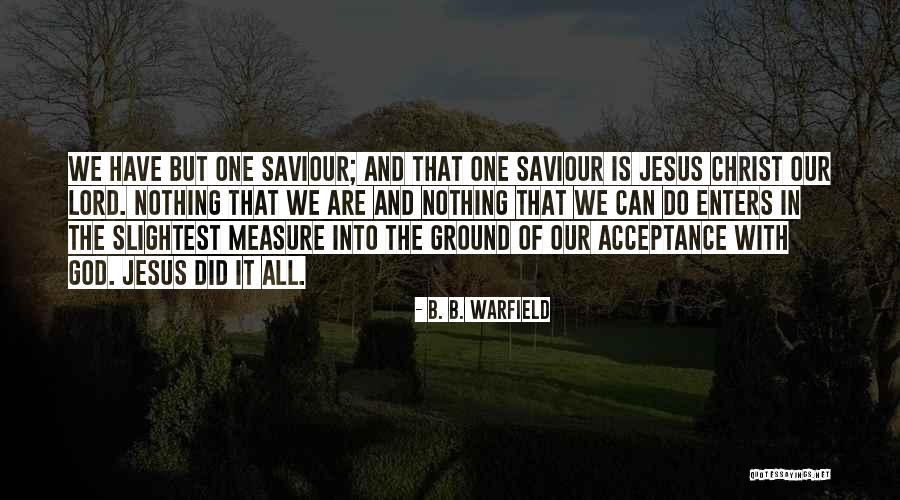 Jesus Saviour Quotes By B. B. Warfield Jesus Saviour Quotes By B. B. Warfield