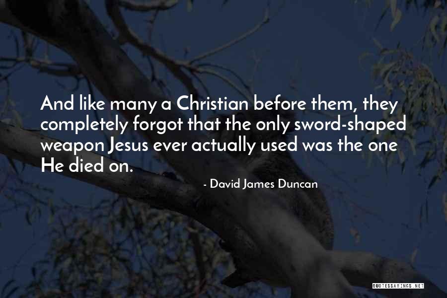 Jesus Sword Quotes By David James Duncan