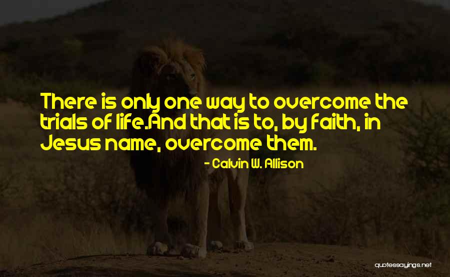 Jesus The Only Way Quotes By Calvin W. Allison Jesus The Only Way Quotes By Calvin W. Allison