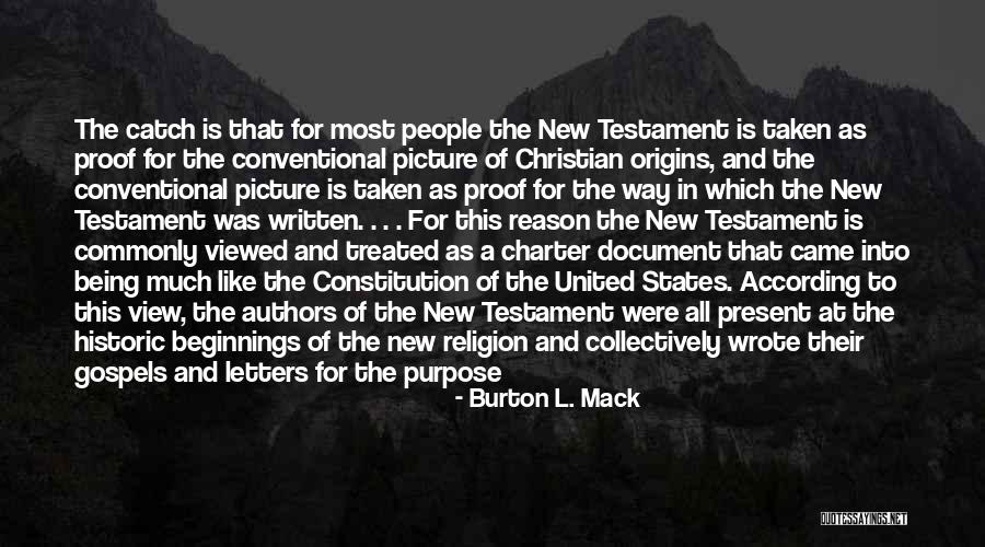 Jesus With Picture Quotes By Burton L. Mack