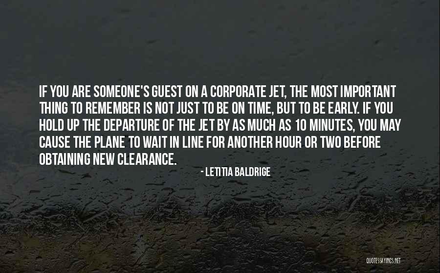 Jet Plane Quotes By Letitia Baldrige