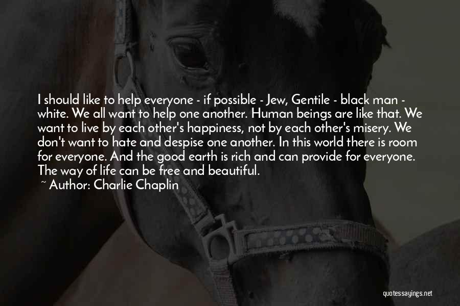 Jew Hate Quotes By Charlie Chaplin