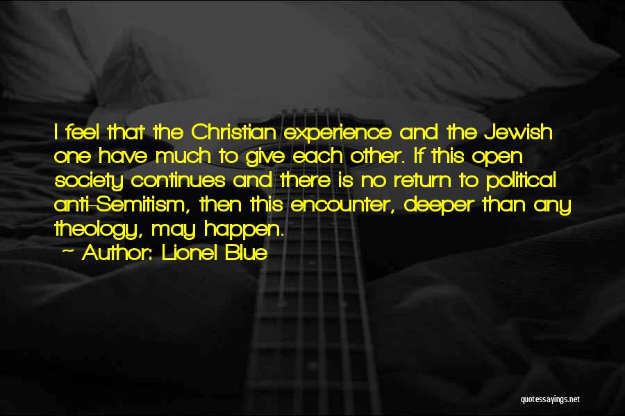 Jewish Anti Christian Quotes By Lionel Blue