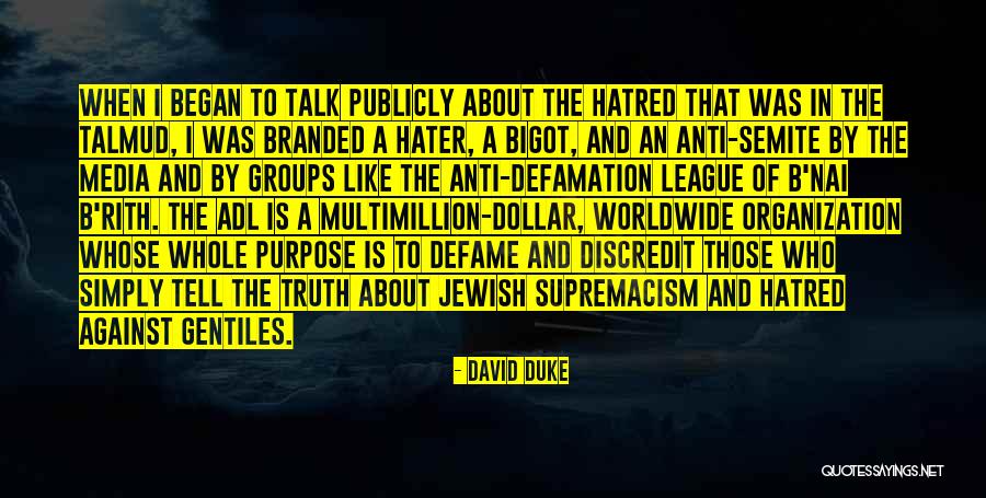 Jewish Anti-white Quotes By David Duke Jewish Anti-white Quotes By David Duke