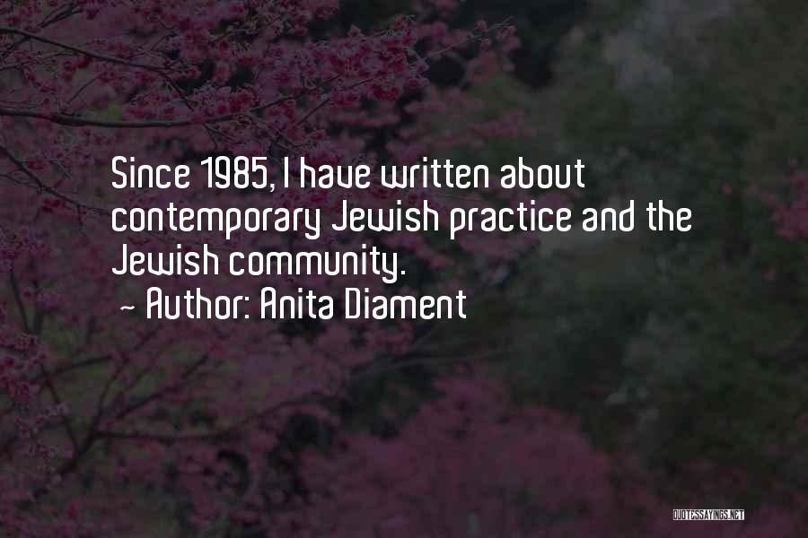 Jewish Community Quotes By Anita Diament