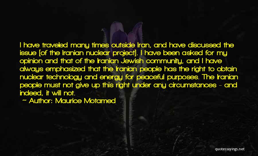 Jewish Community Quotes By Maurice Motamed