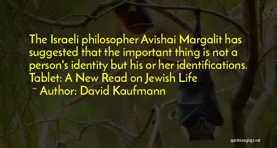 Jewish Identity Quotes By David Kaufmann