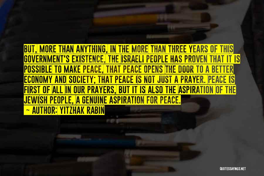 Jewish Prayer Quotes By Yitzhak Rabin