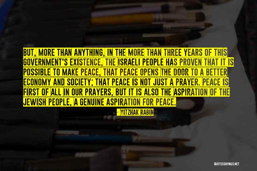 Jewish Prayer Quotes By Yitzhak Rabin