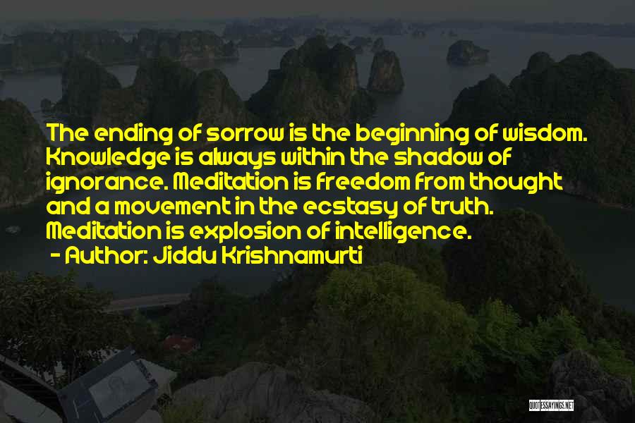 Jiddu Krishnamurti Meditation Quotes By Jiddu Krishnamurti