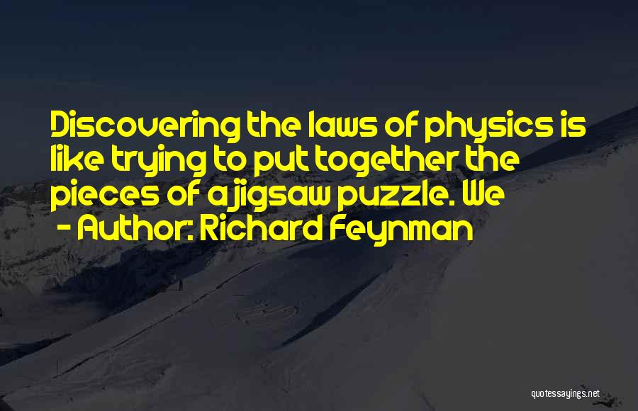 Jigsaw Pieces Quotes By Richard Feynman