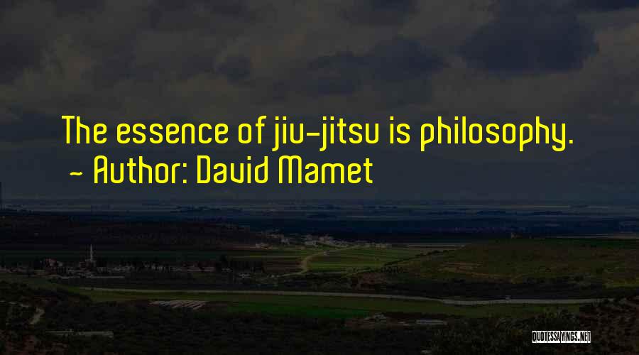 Jiu Jitsu Quotes By David Mamet