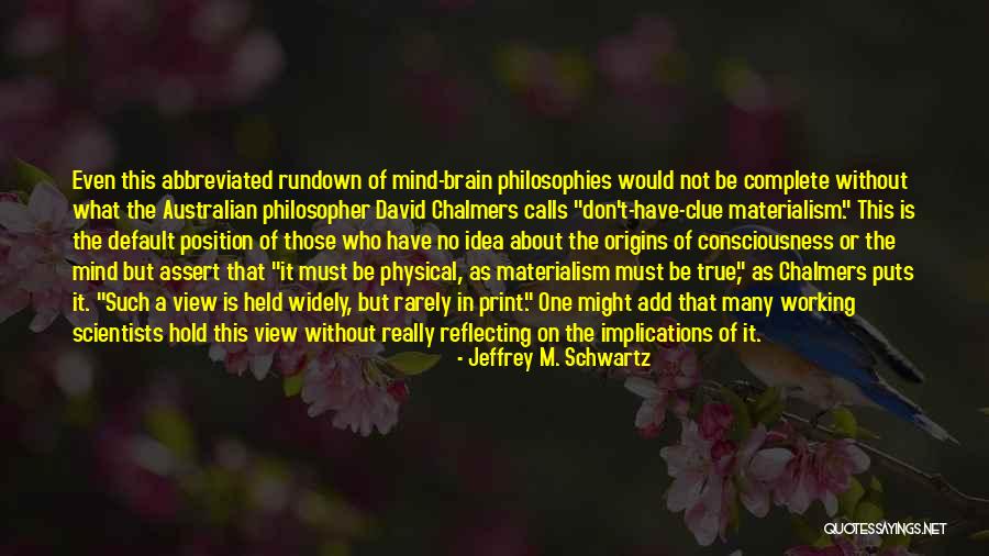 Joacim Diaz Quotes By Jeffrey M. Schwartz Joacim Diaz Quotes By Jeffrey M. Schwartz