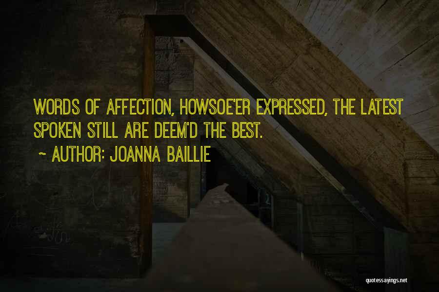 Joanna Baillie Quotes 545535