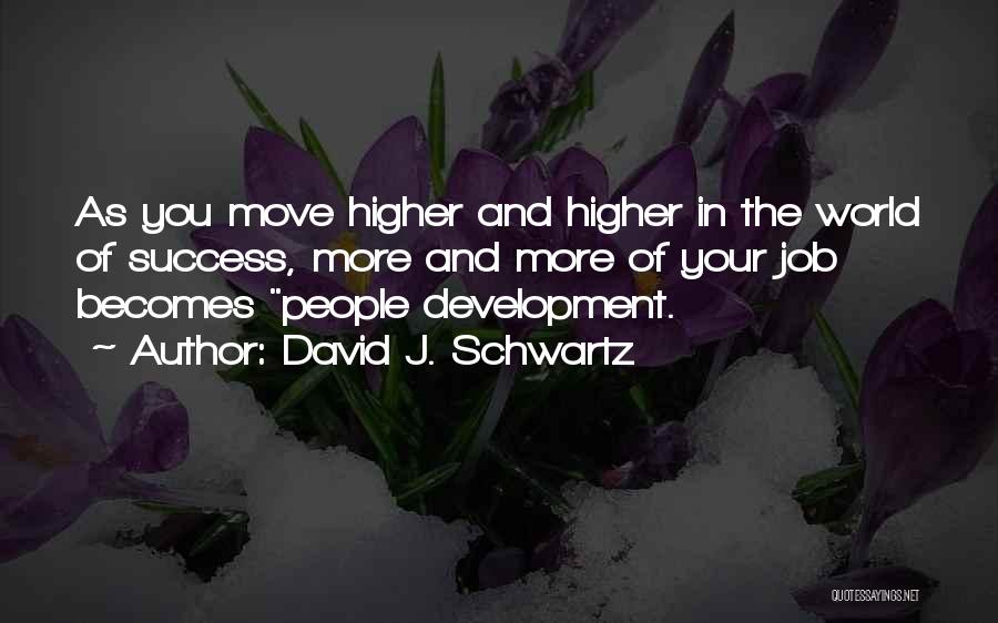 Job And Success Quotes By David J. Schwartz