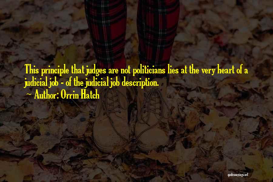 Job Description Quotes By Orrin Hatch