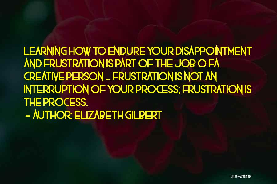 Job Frustration Quotes By Elizabeth Gilbert