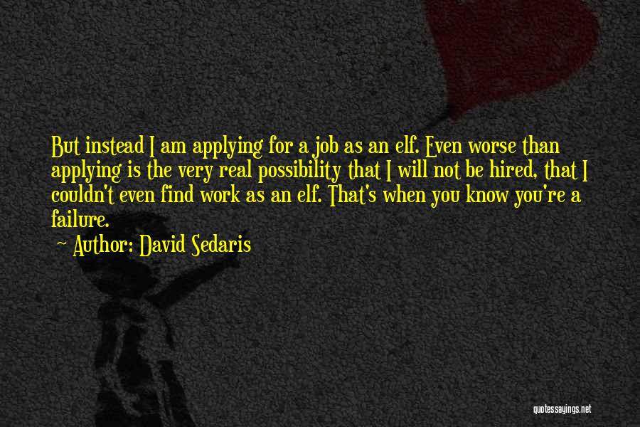 Job Hired Quotes By David Sedaris